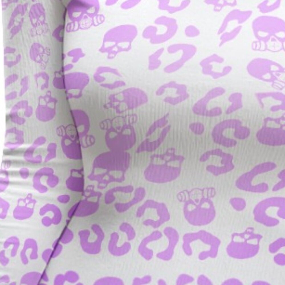 Unique Custom Designed Skull Gas Mask leopard print ls halter dress